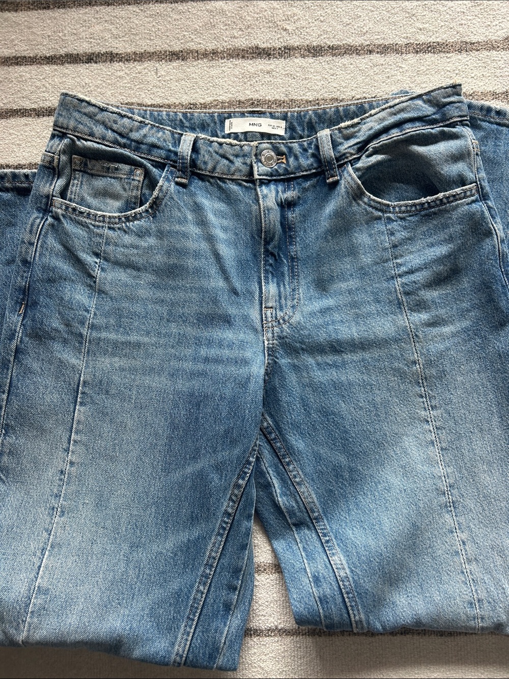 Mango  Straight Light Blue Denim Jeans